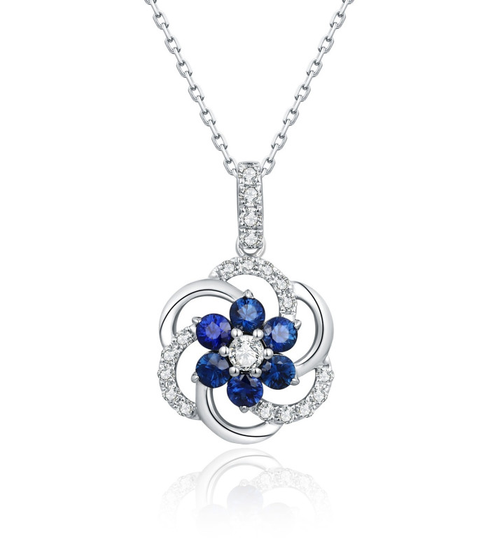 Sapphire and Diamond Pendant / PK-59SP+3/HMR